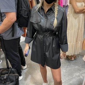 COPY - Leather jacket with belt